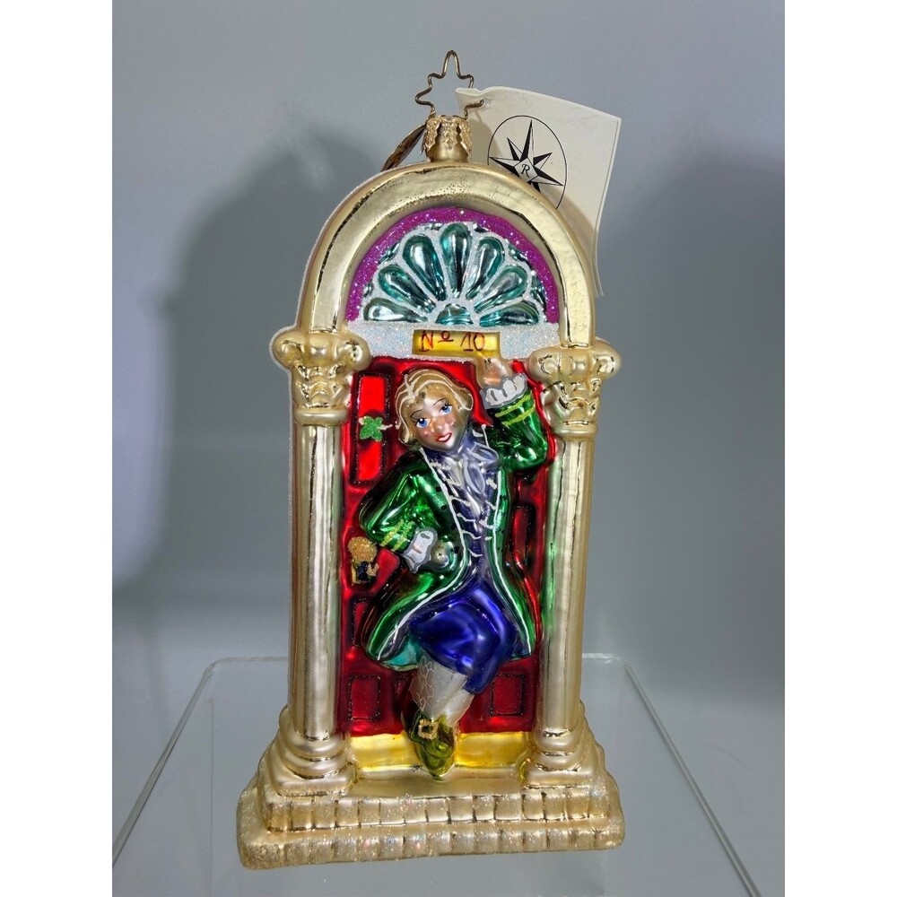 UNUSED Numbered Christopher Radko No. 10 Downing Street Ornament 2002 Box & Tag